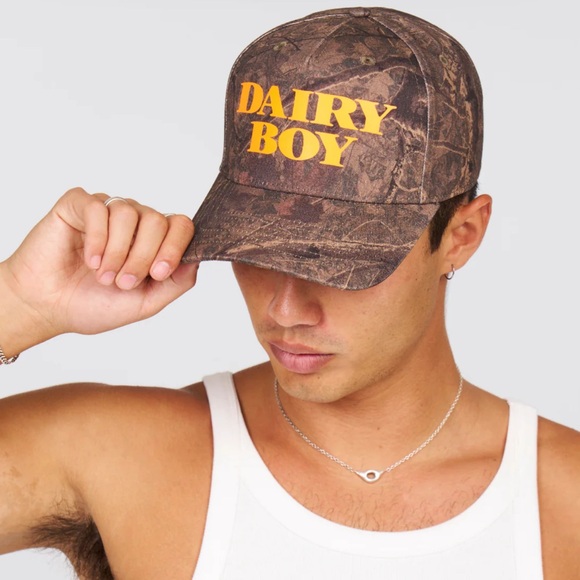 Dairy Boy River Camo Trucker Hat - Orange 🧡 - Picture 2 of 9